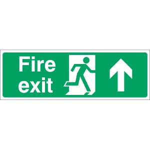 Fire Exit Arrow Up Sign