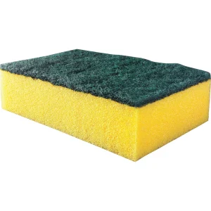 Green/Yellow Scourer Foam Back 140 x 90 x 35mm