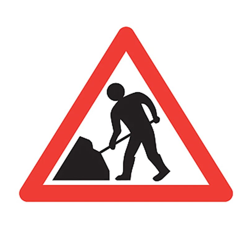 Men at Work Road Sign Metal 600mm - Image 2