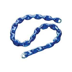 Square Link Blue Sleeved Security Chain 1m x 10mm Blue