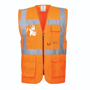 Portwest S476 Berlin Polyester Executive Waistcoat XXL Orange