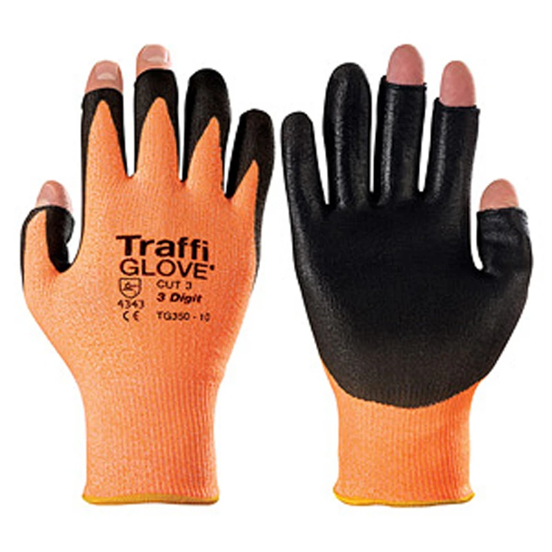 Amber X-DURA 3 DIGIT PU Cut Level B Safety Glove Size 10