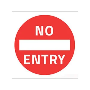 No Entry 750mm Red/White Metal Sign