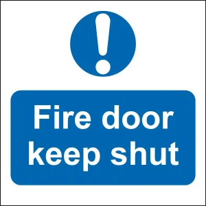 Fire Door Keep Shut Self Adhesive Sign