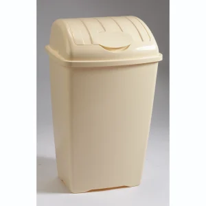 White 50 Litre Plastic Flip Top Bin