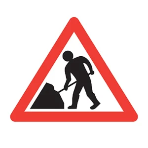 Sign Plate 'Men at Work' 750mm Metal