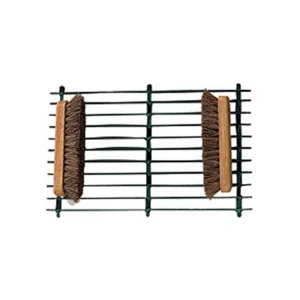 Boot Scraper Mat Galvanised Metal Black With Brushes