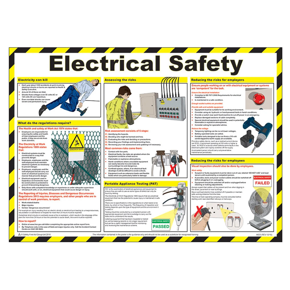 First Aid Electrical Safety Poster