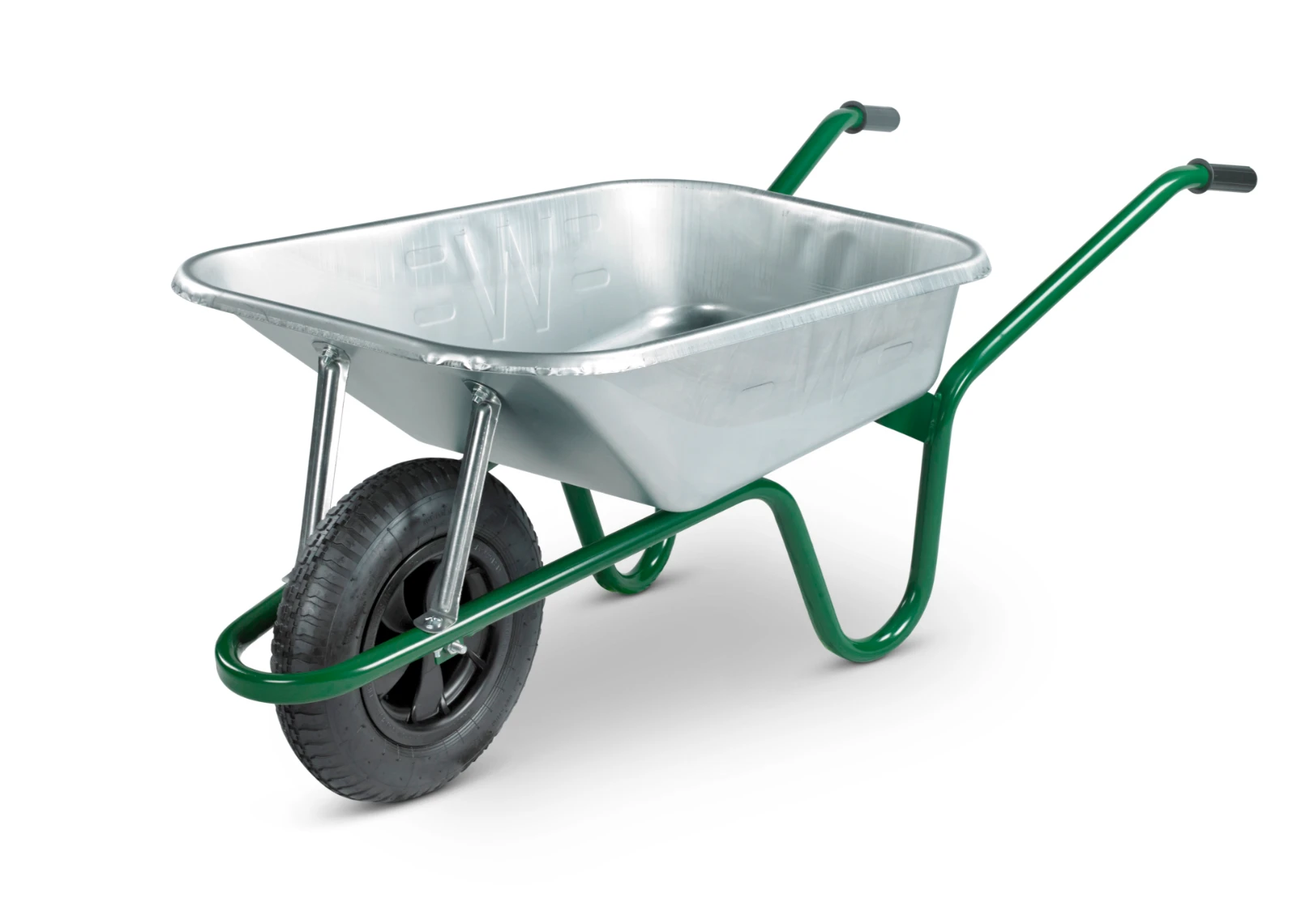 Wheelbarrow Pneumatic Tyre 90L Green Galvanised - Image 2