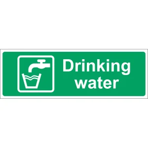 Drinking Water Self Adhesive Sign