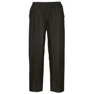 Portwest S441 Classic Adult Rain/Waterproof Trouser Regular Fit Large Black