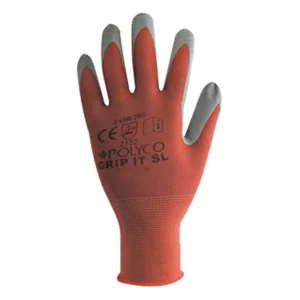Red Grip It Dry Nylon Sponge Latex Palm Coated Glove Size 8