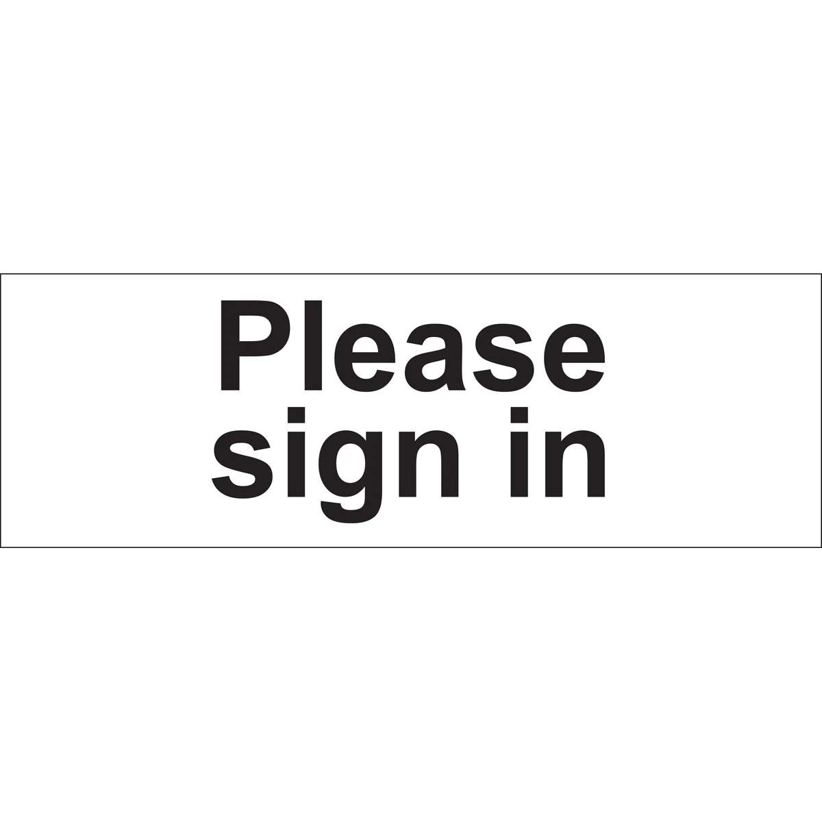 Please Sign In Self Adhesive Sign 300 X 100mm