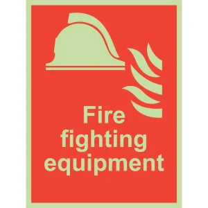 Fire Fighting Equipment Self Adhesive Sign Photoluminescent