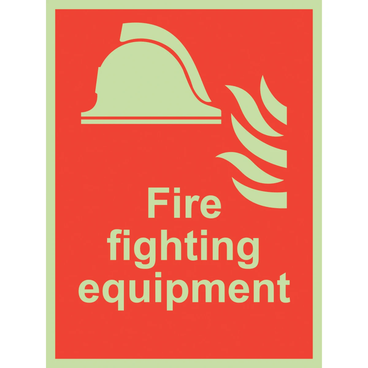 Fire Fighting Equipment Self Adhesive Sign Photoluminescent