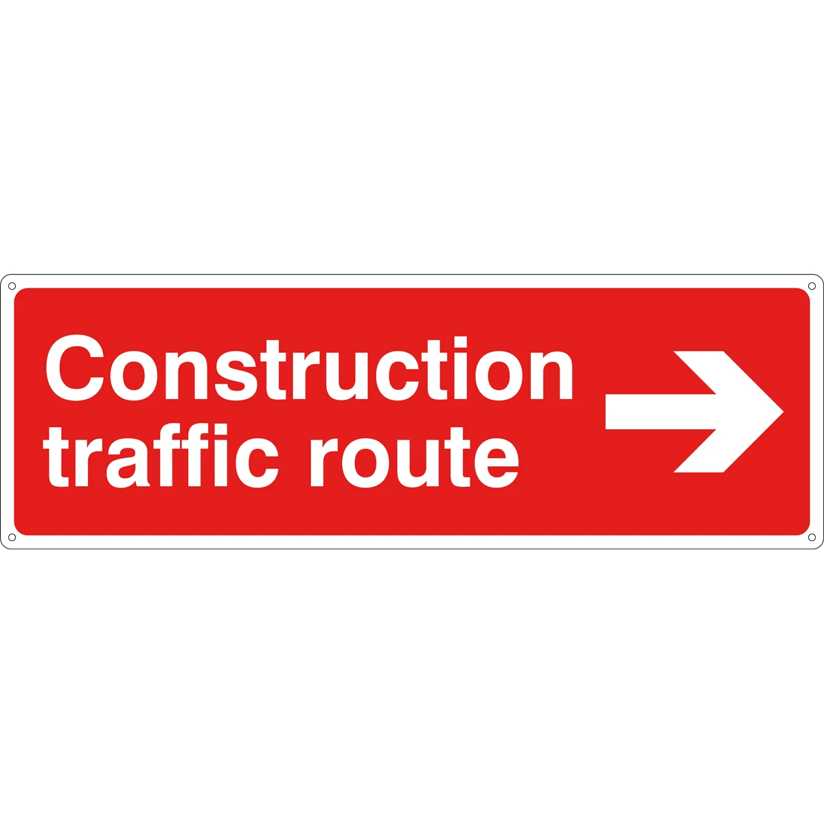 Sign S/R Construction Traffic Route Right - Image 2