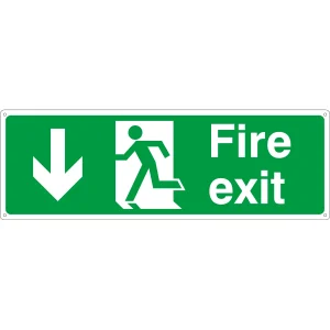 Fire Exit Down Sign