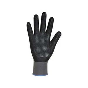 Gloves Polyflex Grip Knitted Foam Nitrile Dot Size 10 Grey