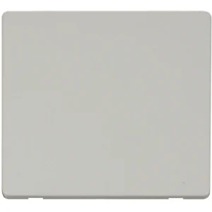 Definity Polar White Screwless 1 Gang Blank Cover Plate
