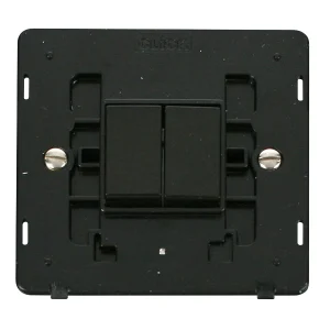 Switch Interior 2 Gang 2 Way 10AX Black