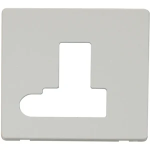 Front Plate Switched Fused Connection Unit Polar White Fo