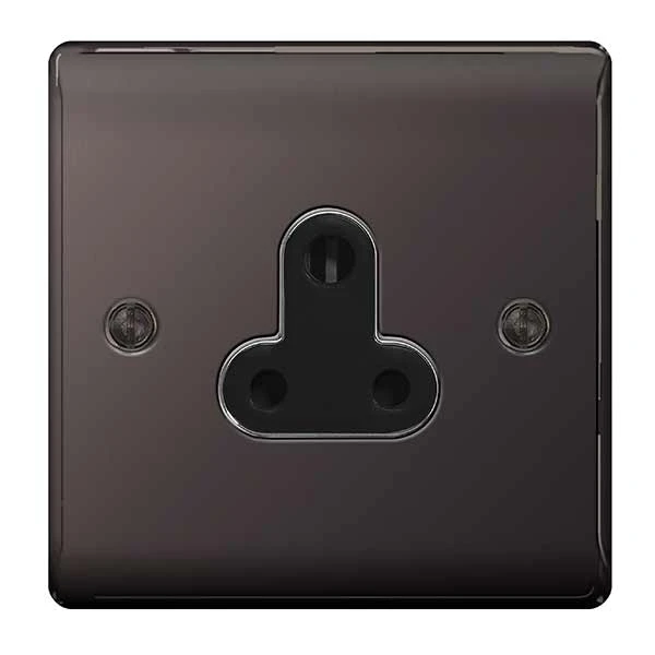 BG Nexus NBN29B Black Nickel Unswitched Socket Round Pin 5A - Image 2