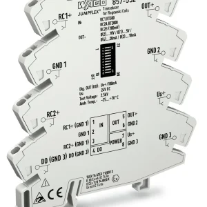 Wago Current Signal Conditioner Input For Rogowski Coils Current And Voltage Output Signal Digital Output Configuration Via Software Supply Voltage: 24 Vdc 6mm Module Width 2.5mm²