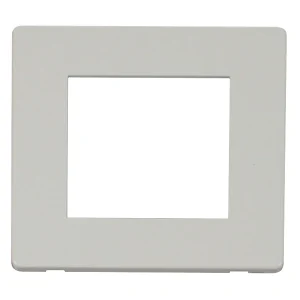 Front Plate 1 Gang 2 Media Module Polar White