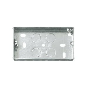 Steeple S1015N 2 Gang Flush Mount Metal Back Box 47mm