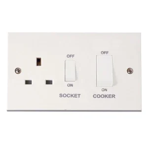 Switch DP 13A DP Switched Socket 45A White
