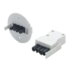 Ceiling Rose Female White + Male Connector Plug