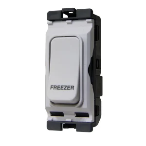 Hager Grid Switch 1 Way DP Module 20A White Marked Freezer