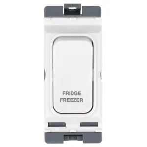 Hager Sollysta Grid Switch 1 Way DP Marked Fridge Freezer 20A 60 x 24 x 25mm White Urea