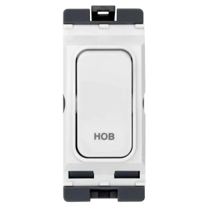 Hager Sollysta Grid Switch 1 Way DP Marked Hob 20A 60 x 24 x 25mm White Urea