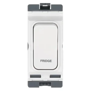 Hager Sollysta Grid Switch 1 Way DP Marked Fridge 20A 60 x 24 x 25mm White Urea