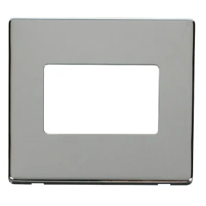 Front Plate 1 Gang 3 Aperture Chrome
