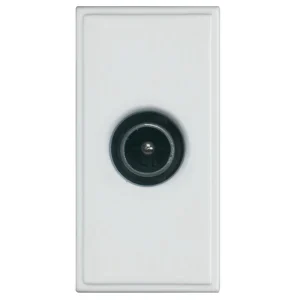 Hager Sollysta Socket Single IEC Male Non Isolated Euro 25 x 50 x 25mm White Urea