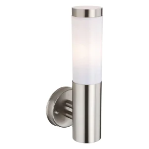 Plaza Outdoor Wall Light IP44 E27 Stainless Steel