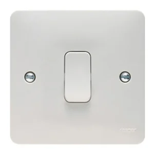 Hager Sollysta Switch 1 Gang 1 Way Wall 10AX 86x24x86mm White Urea