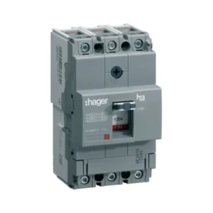 Hager MCCB Triple Pole 80A 18Ka Adj Thermal Fixed Magnetic