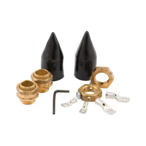 Gland Pack Indoor Cable 25mm Brass Shroud/Earthing Nut/Terms