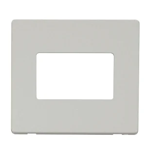 Front Plate 1 Gang 3 Aperture Polar White