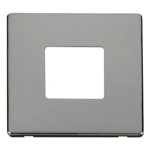 Front Plate 1 Gang 2 Aperture Chrome