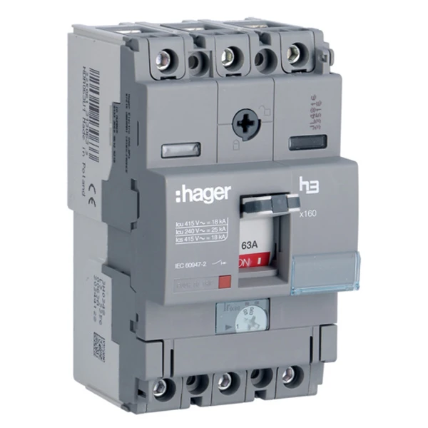 MCCB Triple Pole 63A 18Ka Adj Thermal Fixed Magnetic - Image 2