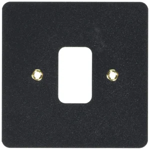 MK Front Plate 1 Module Mounting Frame 86 x 86mm Lustrous Black