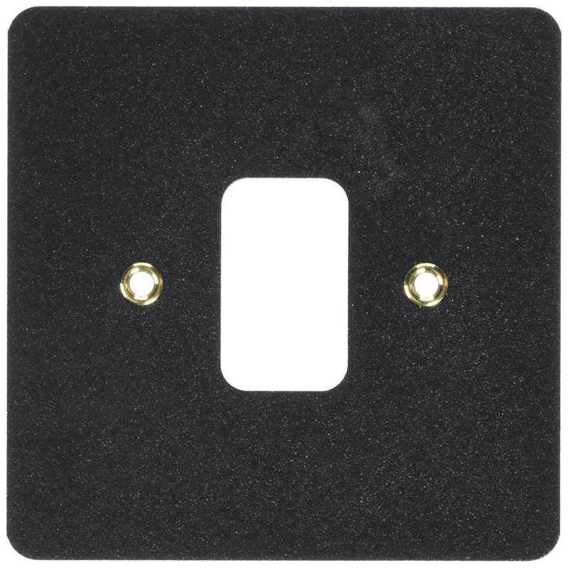 MK Front Plate 1 Module Mounting Frame 86 x 86mm Lustrous Black