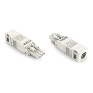 Wago Socket With Strain Relief Housing 3-Pole Cod. A 1.5mm White
