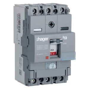 Hager MCCB Triple Pole 125A 18Ka Adj Thermal Fixed Magnetic