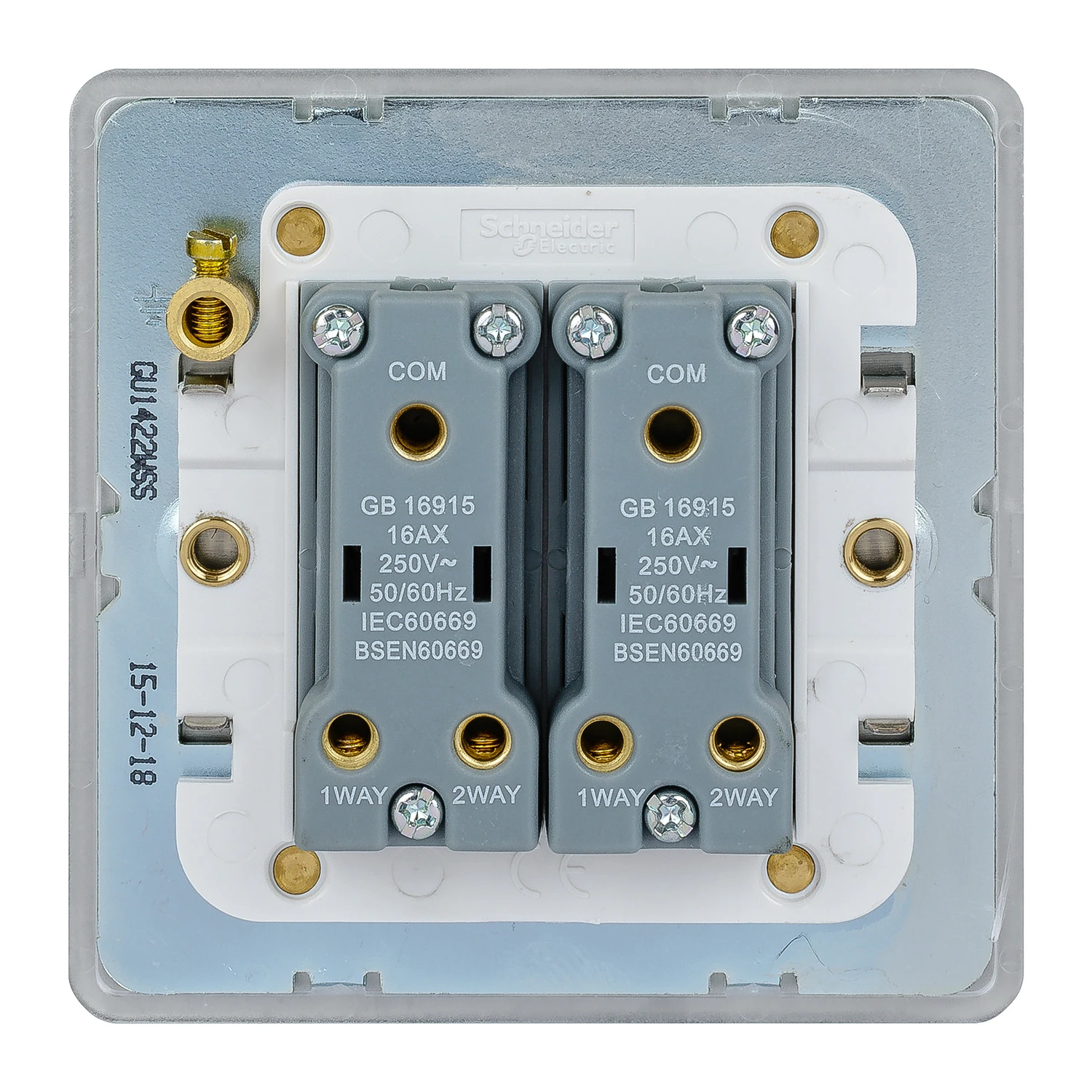 Lisse 2-Gang 2-Pole Cooker Control Unit with 13A Switched Socket and LED indicator Stainless Steel / White - Image 2