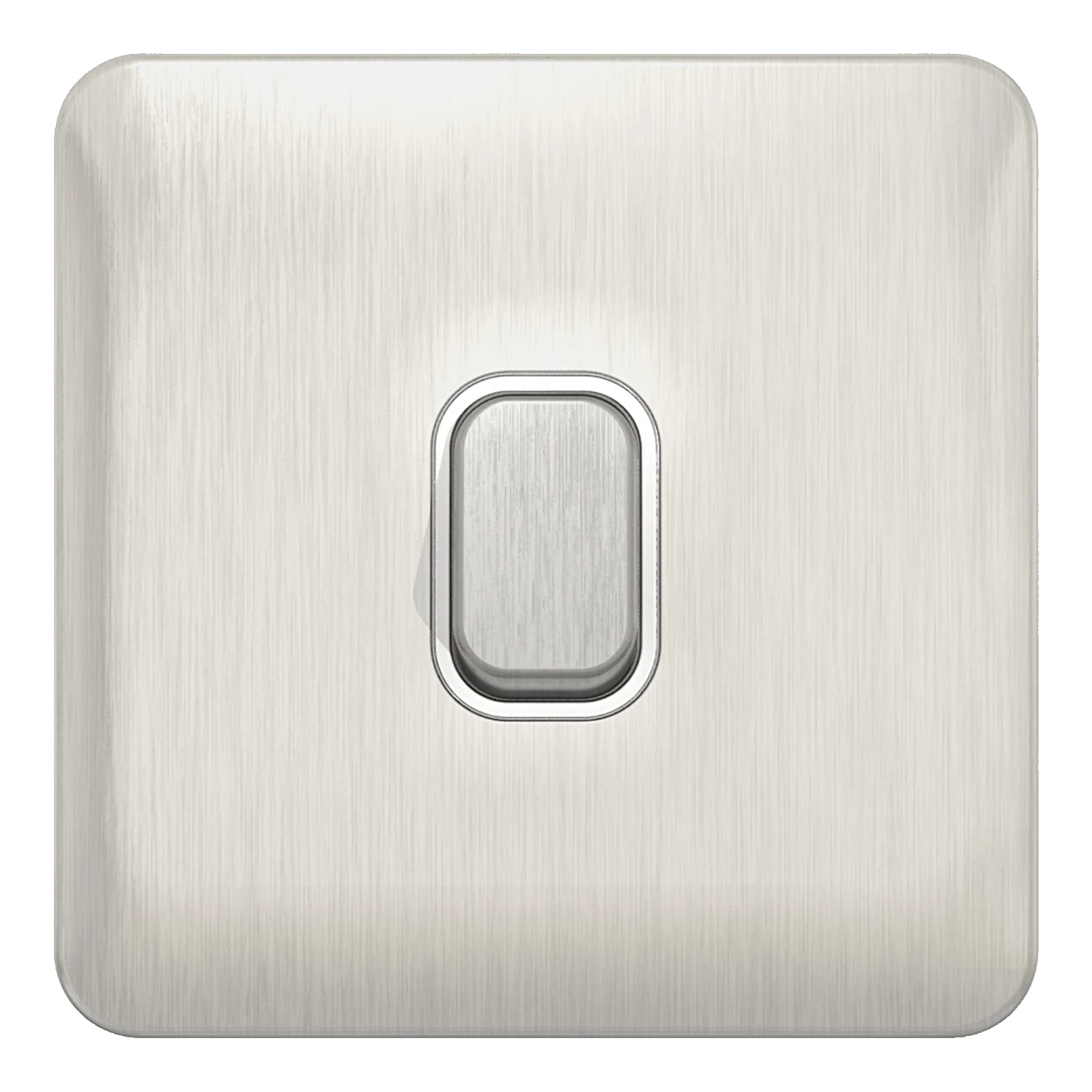 Lisse 1-Gang 10AX Intermediate Switch Stainless Steel / White - Image 2
